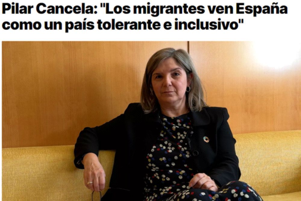 Pilar Cancela: «Los migrantes ven España como un país tolerante e inclusivo»