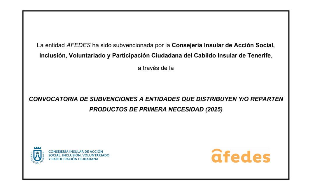 Reparto de productos de primera necesidad
