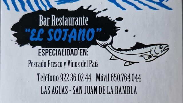 TARJETA RESTAURANTE EL SOTANO