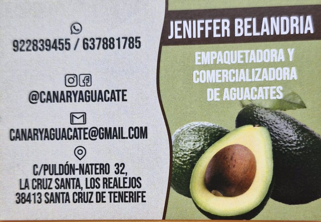 tarjeta trasera canary aguacate