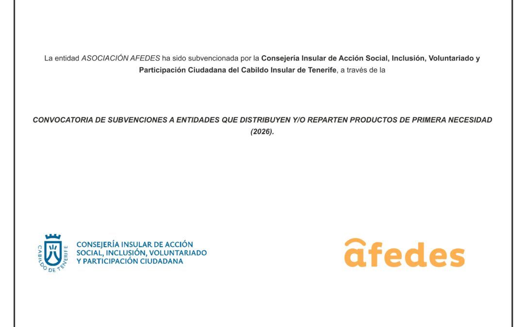 Reparto de productos de primera necesidad 2026
