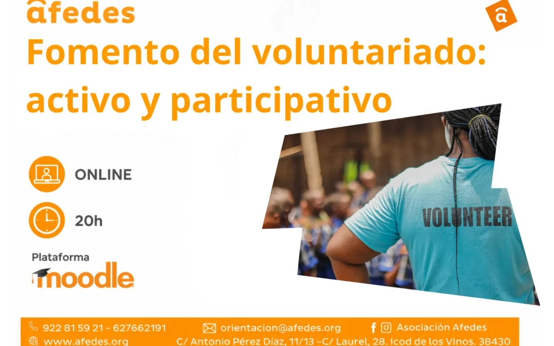 Fomento del voluntariado: activo y participativo